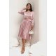 Rochie plisata din catifea roz cu maneca lunga Aryanne 3 - jojofashion.ro
