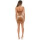 Rochie scurta, din catifea cappuccino, mulata, cu umerii goi, Bellisse 6 - jojofashion.ro