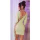 Rochie scurta verde light mulata din glitter cu maneca lunga Zarita  2 - jojofashion.ro