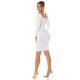Rochie midi alba mulata cu maneca lunga Endellion  6 - jojofashion.ro