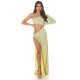 Rochie lunga mulata din glitter verde light cu maneca lunga Ginger Rochie lunga mulata din glitter verde light cu maneca lunga Ginger 5 - jojofashion.ro