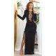 Rochie lunga neagra mulata cu decupaje sexy Alenka Rochie lunga neagra mulata cu decupaje sexy Alenka 3 - jojofashion.ro