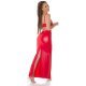 Rochie lunga rosie mulata din piele eco Zhin Rochie lunga rosie mulata din piele eco Zhin 5 - jojofashion.ro