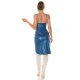 Rochie de club scurta, din piele eco, albastra, mulata, tip corset, asimetrica, Edythe  5 - jojofashion.ro