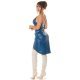 Rochie de club scurta, din piele eco, albastra, mulata, tip corset, asimetrica, Edythe  6 - jojofashion.ro