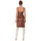 Rochie de club scurta, din piele eco, maro, mulata, tip corset, asimetrica, Edythe  6 - jojofashion.ro