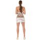 Rochie de club scurta, din satin bej, mulata, cu spatele gol, Paulina 7 - jojofashion.ro