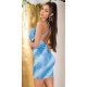 Rochie de club scurta, mulata, albastra in degrade, Iasmina 3 - jojofashion.ro