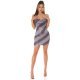 Rochie scurta neagra in degrade mulata din glitter Iasmina 6 - jojofashion.ro
