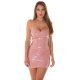 Rochie de club scurta mulata latex roz pudra Chica 3 - jojofashion.ro