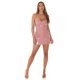 Rochie de club scurta mulata latex roz pudra Chica 5 - jojofashion.ro