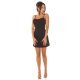 Rochie scurta neagra mulata cu bretele in X la spate Yolanda  4 - jojofashion.ro