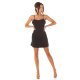 Rochie scurta neagra mulata cu bretele in X la spate Yolanda  6 - jojofashion.ro