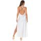 Rochie de club tip furou lunga satin alb India 2 - jojofashion.ro