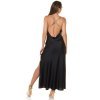 Rochie de club tip furou lunga satin negru India