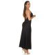 Rochie de club tip furou lunga satin negru India 5 - jojofashion.ro