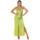 Rochie de club tip furou lunga satin verde India 4 - jojofashion.ro
