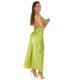 Rochie de club tip furou lunga satin verde India 6 - jojofashion.ro
