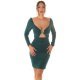 Rochie midi verde mulata cu maneca lunga Endellion Rochie midi verde mulata cu maneca lunga Endellion 2 - jojofashion.ro