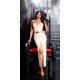Rochie lunga din piele eco, bej, crapata pe picior, Emaya Rochie lunga din piele eco, bej, crapata pe picior, Emaya 2 - jojofashion.ro