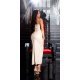 Rochie lunga din piele eco, bej, crapata pe picior, Emaya Rochie lunga din piele eco, bej, crapata pe picior, Emaya 3 - jojofashion.ro