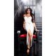 Rochie lunga din piele eco, ecru, crapata pe picior, Emaya Rochie lunga din piele eco, ecru, crapata pe picior, Emaya 2 - jojofashion.ro