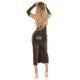 Rochie midi neagra mulata din imitatie de piele cu manusi Savore Rochie midi neagra mulata din imitatie de piele cu manusi Savore 4 - jojofashion.ro