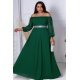 Rochie de ocazie din voal verde  lunga Afrodita 3 - jojofashion.ro