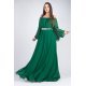 Rochie lunga verde smarald din voal Cinderella 2 - jojofashion.ro