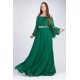 Rochie de ocazie lunga din voal verde smarald Cinderella 2 - jojofashion.ro