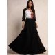 Rochie lunga neagra din voal cu motive traditionale vaporoasa Emanuela 4 - jojofashion.ro