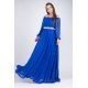 Rochie lunga albastra din voal cu maneca lunga Cinderella 2 - jojofashion.ro