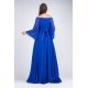 Rochie lunga albastra din voal cu maneca lunga Cinderella 3 - jojofashion.ro