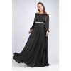 Rochie lunga neagra din voal Cinderella
