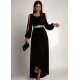 Rochie lunga neagra din voal vaporoasa Afrodita 4 - jojofashion.ro