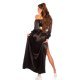 Rochie de ocazie eleganta lunga neagra din satin Gul 4 - jojofashion.ro