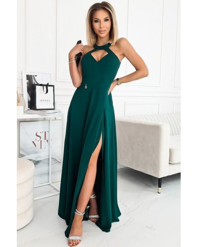Rochie de ocazie eleganta lunga verde Elizabeth