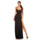 Rochie de seara eleganta lunga, neagra, mulata, Leyla  2 - jojofashion.ro