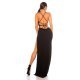 Rochie de ocazie lunga neagra mulata Leyla  5 - jojofashion.ro