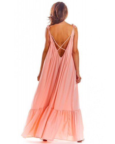 Rochie de vara lunga roz pal vaporoasa oversize Francina Rochii, Rochie de vara lunga roz pal vaporoasa oversize Francina - jojofashion.ro