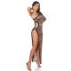 Rochie lunga animal print leopard, mulata, cu un umar gol, Reanne Rochie lunga animal print leopard, mulata, cu un umar gol, Reanne 4 - jojofashion.ro