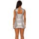 Rochie scurta mulata argintie din paiete Lale Rochie scurta mulata argintie din paiete Lale 4 - jojofashion.ro