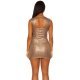 Rochie scurta mulata cappuccino din paiete Lale 4 - jojofashion.ro