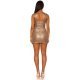 Rochie scurta mulata cappuccino din paiete Lale 7 - jojofashion.ro