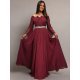 Rochie lunga ocazie din voal burgundy FairyTale 2 - jojofashion.ro