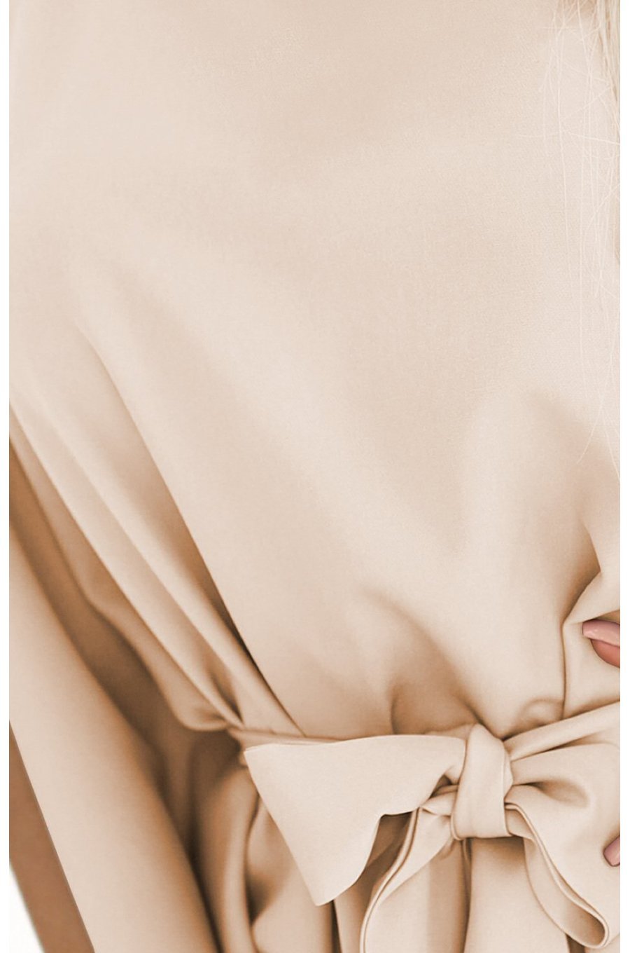 Rochie de zi eleganta midi, bej, croi fluture, oversize, Butterfly 3 - jojofashion.ro