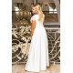 Rochie de cununie civila marime mare lunga, dantela, alba Arianza 3 - jojofashion.ro