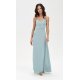 Rochie de ocazie lunga menta crapata pe picior cu spatele gol LivianaR 5 - jojofashion.ro
