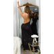 Rochie lunga neagra mulata din glitter cu un umar gol Allysin Rochie lunga neagra mulata din glitter cu un umar gol Allysin 4 - jojofashion.ro