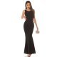 Rochie de seara lunga, neagra, mulata, tip sirena, cu spatele gol, Lace 3 - jojofashion.ro